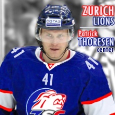 Zurich fourth-line center Patrick Thoresen is among the league leaders in hits and takeaways per minute this season.